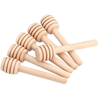 Bewinner 50 Pcs / Set Mini confiture en bois portable, bâtonnet à mélanger à la cuillère à miel, contenant de miel pour miel / sirop / mélasse / liquides visqueux au design de louche unique (8 cm) Bewinner 50 Pcs / Set Mini confiture en bois portable, bâtonnet à mélanger à la cuillère à miel, contenant de miel pour miel / sirop / mélasse / liquides visqueux au design de louche unique (8 cm)