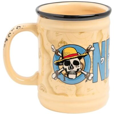 Paladone One Piece Tasse en céramique sous licence officielle Netflix, décoration pirate et cadeau, accessoire de bureau pour tous les âges, verres à café et thé pour les fans de la série, 350 ml Paladone One Piece Tasse en céramique sous licence officielle Netflix, décoration pirate et cadeau, accessoire de bureau pour tous les âges, verres à café et thé pour les fans de la série, 350 ml