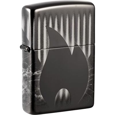 Zippo Briquet Tempête Motif Logo, Flamme Et Pierre, Noir Poli, Photo Image 360°, Rechargeable, Réutilisable, Coupe-vent, Coffret Cadeau, Fabriqué Aux États-Unis Zippo Briquet Tempête Motif Logo, Flamme Et Pierre, Noir Poli, Photo Image 360°, Rechargeable, Réutilisable, Coupe-vent, Coffret Cadeau, Fabriqué Aux États-Unis