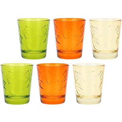 THUN ® Lot de 6 verres colorés Country THUN ® Lot de 6 verres colorés Country