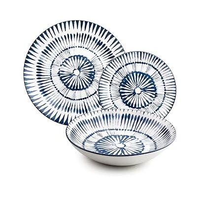 IBILI Service de table 12 pièces Zeeland, assiettes en porcelaine pour 4 personnes IBILI Service de table 12 pièces Zeeland, assiettes en porcelaine pour 4 personnes