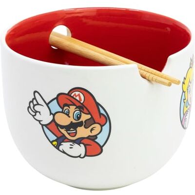 Stor Bol Ramen Céramique Super Mario Bros avec Baguettes 2515ml Bol Japonais Nouilles Soupe Poke Bowl avec Design Original en Boîte Cadeau Stor Bol Ramen Céramique Super Mario Bros avec Baguettes 2515ml Bol Japonais Nouilles Soupe Poke Bowl avec Design Original en Boîte Cadeau