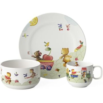 Villeroy & Boch Hungry as a Bear service de table pour enfants, 3 pièces, porcelaine Premium, blanc/multicolore Villeroy & Boch Hungry as a Bear service de table pour enfants, 3 pièces, porcelaine Premium, blanc/multicolore