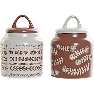 DKD Home Decor Pot pour ustensiles de cuisine en terre cuite Blanc Gres Cottage (11 x 11 x 16 cm) (2 pièces) (S3025874) DKD Home Decor Pot pour ustensiles de cuisine en terre cuite Blanc Gres Cottage (11 x 11 x 16 cm) (2 pièces) (S3025874)