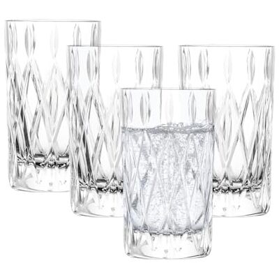 Schott Zwiesel Allround Gobelets Age (set de 4), verre à boire moderne avec relief, verres en cristal résistant au lave-vaisselle (art. n° 124300) Schott Zwiesel Allround Gobelets Age (set de 4), verre à boire moderne avec relief, verres en cristal résistant au lave-vaisselle (art. n° 124300)