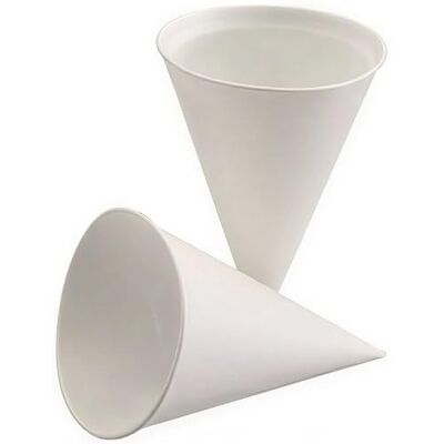 PAPSTAR Lot de 200 gobelets coniques en papier de canne à sucre 100 ml PAPSTAR Lot de 200 gobelets coniques en papier de canne à sucre 100 ml