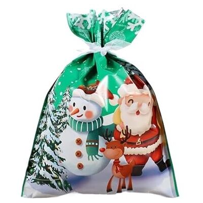 EKalgretrA Lot de 5/10 sacs d'emballage de Noël avec cordon de serrage Cadeau de Père Noël extra large Sacs à biscuits et bonbons (24 x 32 cm B, 10 pièces) EKalgretrA Lot de 5/10 sacs d'emballage de Noël avec cordon de serrage Cadeau de Père Noël extra large Sacs à biscuits et bonbons (24 x 32 cm B, 10 pièces)