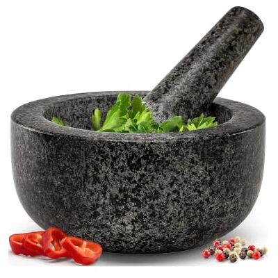 Zuvo Ensemble pilon et mortier – Pierre naturelle solide de qualité supérieure, essentiel pour les essentiels de cuisine et les créations culinaires – Design durable et élégant par Zuvo Ensemble pilon et mortier – Pierre naturelle solide de qualité supérieure, essentiel pour les essentiels de cuisine et les créations culinaires – Design durable et élégant par