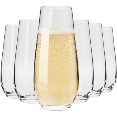 Krosno Harmony Verres à Champagne 230 ml, Lot de 6 Verres Sans Pied Krosno Harmony Verres à Champagne 230 ml, Lot de 6 Verres Sans Pied