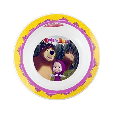 Home Set de 12 Assiettes en Polypropylène Masha & Bear Bottom Cm16.5 Home Set de 12 Assiettes en Polypropylène Masha & Bear Bottom Cm16.5