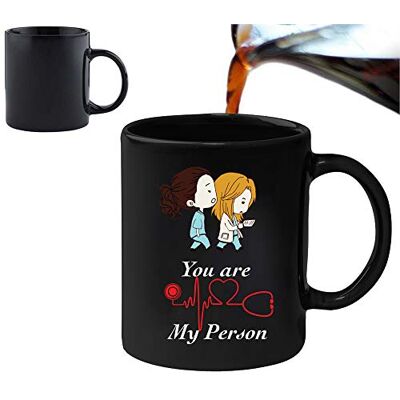 Acen Merchandise Greys Anatomy You are my person Mug Humoristique à Changement de Chaleur et boîte Cadeau – Parfait pour la Saint-Valentin, Pâques, été, Noël, Anniversaire Acen Merchandise Greys Anatomy You are my person Mug Humoristique à Changement de Chaleur et boîte Cadeau – Parfait pour la Saint-Valentin, Pâques, été, Noël, Anniversaire