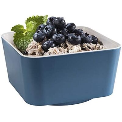 APS 15611 Happy Buffet Bol carré en mélamine Blanc/bleu 13 x 13 cm Hauteur 7 cm Capacité 0,6 l APS 15611 Happy Buffet Bol carré en mélamine Blanc/bleu 13 x 13 cm Hauteur 7 cm Capacité 0,6 l