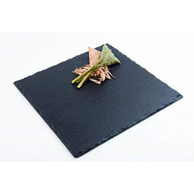 APS 994 Plateau en ardoise naturelle, 25 x 25 cm, épaisseur du matériau : 6-9 mm, pieds qui n'abîment pas les meubles APS 994 Plateau en ardoise naturelle, 25 x 25 cm, épaisseur du matériau : 6-9 mm, pieds qui n'abîment pas les meubles