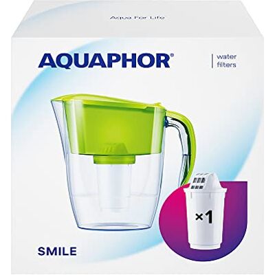 AQUAPHOR Filtre Smile vert clair réduisant le calcaire et le chlore eau Carafe 2,9 l compacte et légère Filtre à eau de table s’adapte à AQUAPHOR Filtre Smile vert clair réduisant le calcaire et le chlore eau Carafe 2,9 l compacte et légère Filtre à eau de table s’adapte à