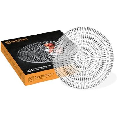 Nachtmann Lot de 2 assiettes de présentation en cristal ethnique de 23 cm de diamètre Passe au lave-vaisselle Nachtmann Lot de 2 assiettes de présentation en cristal ethnique de 23 cm de diamètre Passe au lave-vaisselle