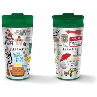 Pyramid Friends Iconographic Metal Travel Mug (450ml) (MTM25820) Pyramid Friends Iconographic Metal Travel Mug (450ml) (MTM25820)