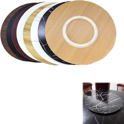 GY8PKVWKWQ Plateau d'assiette rotatif, plateau de table rond standard, plateau de service rotatif en bois, facile à nettoyer, plateau de table épais (couleur marbre blanc, diamètre 90 cm) GY8PKVWKWQ Plateau d'assiette rotatif, plateau de table rond standard, plateau de service rotatif en bois, facile à nettoyer, plateau de table épais (couleur marbre blanc, diamètre 90 cm)