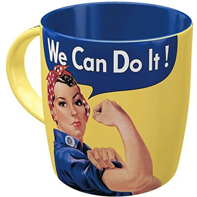 ART Tasse à café rétro, 330 ml, We can do it – Idée cadeau pour femmes fortes, mug en céramique, design vintage ART Tasse à café rétro, 330 ml, We can do it – Idée cadeau pour femmes fortes, mug en céramique, design vintage