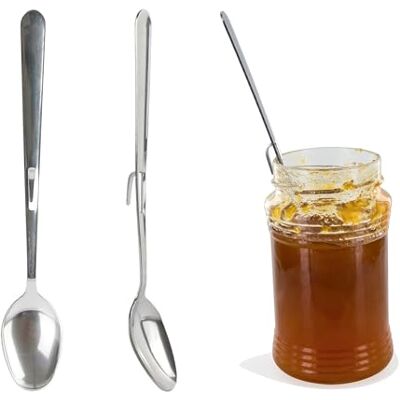 COOK CONCEPT KU6317 Cuillère Suspendu Long Manche pour Confiture Inox Gris 19 x 3 x 2, 50 cm 2 pièces COOK CONCEPT KU6317 Cuillère Suspendu Long Manche pour Confiture Inox Gris 19 x 3 x 2, 50 cm 2 pièces