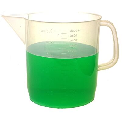 Eisco Labs Gobelet en polypropylène avec poignée et bec verseur, graduations de 100 ml Eisco Labs Gobelet en polypropylène avec poignée et bec verseur, graduations de 100 ml