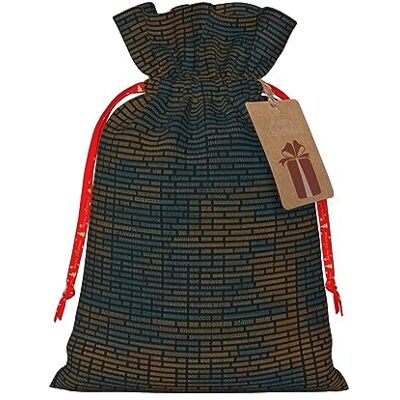 Muflvdx Sacs à cordon de serrage avec code de programmation, sacs cadeaux réutilisables, faciles à emballer, pour les anniversaires, les vacances, les sacs de Noël Muflvdx Sacs à cordon de serrage avec code de programmation, sacs cadeaux réutilisables, faciles à emballer, pour les anniversaires, les vacances, les sacs de Noël