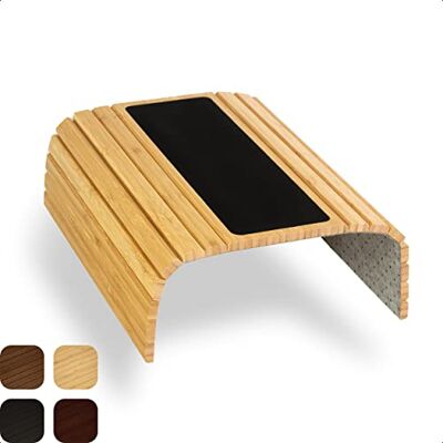 Tuko Table Accoudoir Canapé Flexible en Bambou, Plateau Canapé Antidérapant 41x 34 cm, Idéal comme Tapis de Souris, pour Poser Boissons, Snacks, Télécommande TV, Naturel Tuko Table Accoudoir Canapé Flexible en Bambou, Plateau Canapé Antidérapant 41x 34 cm, Idéal comme Tapis de Souris, pour Poser Boissons, Snacks, Télécommande TV, Naturel