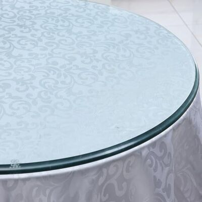 GY8PKVWKWQ Plateau en verre trempé avec bord poli et coussinets antidérapants, rond transparent, pour table à manger centrale (78 cm) GY8PKVWKWQ Plateau en verre trempé avec bord poli et coussinets antidérapants, rond transparent, pour table à manger centrale (78 cm)
