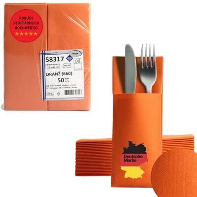 AROBA Airlaid Lot de 1250 serviettes à couverts (orange, 32 x 40 cm) – Sacs à serviettes de qualité supérieure – Sacs à couverts pliés – Serviettes Airlaid semblables à du tissu AROBA Airlaid Lot de 1250 serviettes à couverts (orange, 32 x 40 cm) – Sacs à serviettes de qualité supérieure – Sacs à couverts pliés – Serviettes Airlaid semblables à du tissu