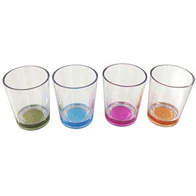 BRUNNER Set 4 Verres 300 ML en SAN avec Fond Anti dérapant BRUNNER Set 4 Verres 300 ML en SAN avec Fond Anti dérapant