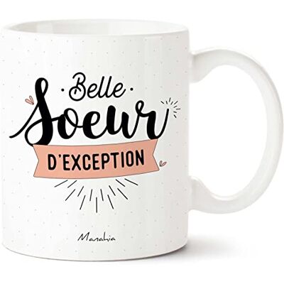 Manahia Mug Cadeau Belle Soeur Belle Soeur d'exception Avec Boite Kraft Imprimé en France Noël, Anniversaire Belle Soeur 330 mL Céramique Frangine Tasse Belle Soeur Manahia Mug Cadeau Belle Soeur Belle Soeur d'exception Avec Boite Kraft Imprimé en France Noël, Anniversaire Belle Soeur 330 mL Céramique Frangine Tasse Belle Soeur