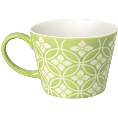 Excelsa Etnika Tasse Jumbo 415 ML, Porcelaine, Vert, 11 x 11 x 8 cm Excelsa Etnika Tasse Jumbo 415 ML, Porcelaine, Vert, 11 x 11 x 8 cm