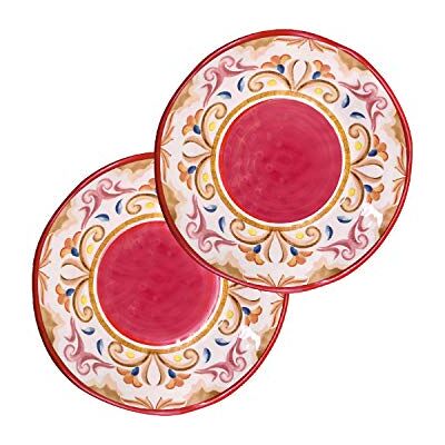 ROSE & TULIPANI MILANO Rose & Tulipani Borgo Lot de 2 assiettes creuses 100 % mélamine 19,5 cm dans une boîte cadeau ROSE & TULIPANI MILANO Rose & Tulipani Borgo Lot de 2 assiettes creuses 100 % mélamine 19,5 cm dans une boîte cadeau