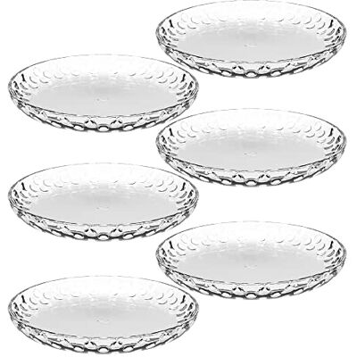 LEONARDO HOME Leonardo Cucina Optic 066339 Lot de 6 assiettes creuses avec touches rondes en verre transparent Passe au micro-ondes et au lave-vaisselle Diamètre 18 cm LEONARDO HOME Leonardo Cucina Optic 066339 Lot de 6 assiettes creuses avec touches rondes en verre transparent Passe au micro-ondes et au lave-vaisselle Diamètre 18 cm