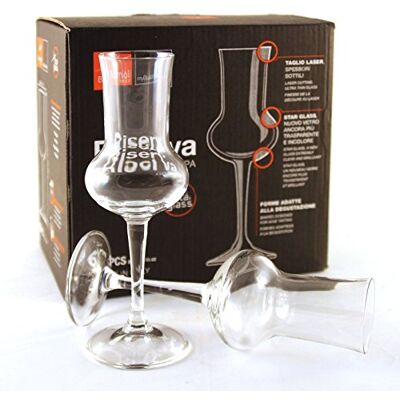 Bormioli Rocco Bormioli Lot de 6 verres à verres de réserve Grappa transparents 8 cl Grappa Bormioli Rocco Bormioli Lot de 6 verres à verres de réserve Grappa transparents 8 cl Grappa