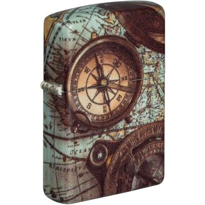 Zippo Briquet Tempête Motif Boussole, 540°, Impression Color Image, Rechargeable, Réutilisable, Coupe-vent, Coffret Cadeau, Fabriqué Aux États-Unis Zippo Briquet Tempête Motif Boussole, 540°, Impression Color Image, Rechargeable, Réutilisable, Coupe-vent, Coffret Cadeau, Fabriqué Aux États-Unis