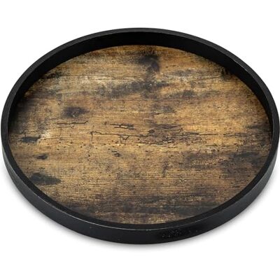 Hanobe Plateau décoratif en bois Assiette décorative ronde rustique Marron vintage Mat Décoration maison de campagne Plateau à bougies pour cuisine, café, table Hanobe Plateau décoratif en bois Assiette décorative ronde rustique Marron vintage Mat Décoration maison de campagne Plateau à bougies pour cuisine, café, table