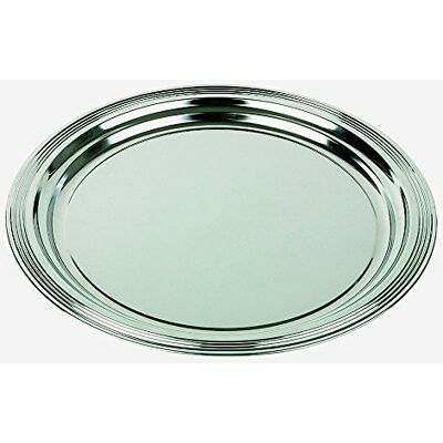 APS Assiette de fête classique 398-46 x 34 cm En métal nickelé et chromé brillant APS Assiette de fête classique 398-46 x 34 cm En métal nickelé et chromé brillant