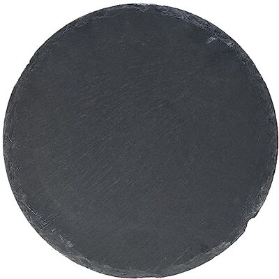 LACOR Plateau Rond Ardoise Noir Cendre 25 cm LACOR Plateau Rond Ardoise Noir Cendre 25 cm