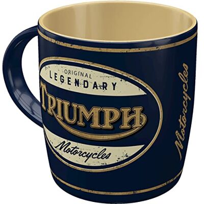 ART Tasse à café rétro, 330 ml, Triumph – Legendary Motorcycles – Idée cadeau pour motards, Official License Product (OLP), mug en céramique, design vintage ART Tasse à café rétro, 330 ml, Triumph – Legendary Motorcycles – Idée cadeau pour motards, Official License Product (OLP), mug en céramique, design vintage
