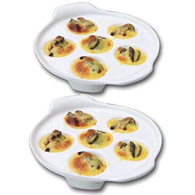 TAMUME Bol à escargot en céramique à 6 trous et plateau Escargot Plaque d'escargot en porcelaine blanche avec poignée facile à tenir (Lot de 2) TAMUME Bol à escargot en céramique à 6 trous et plateau Escargot Plaque d'escargot en porcelaine blanche avec poignée facile à tenir (Lot de 2)