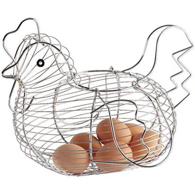 D'CASA Dcasa Coquetier de poule classique argenté en métal pour cuisine Basic D'CASA Dcasa Coquetier de poule classique argenté en métal pour cuisine Basic