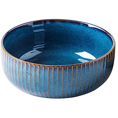CSYY Saladier en céramique, grand bol à salade ou bol à soupe en porcelaine Bleu 21 cm CSYY Saladier en céramique, grand bol à salade ou bol à soupe en porcelaine Bleu 21 cm