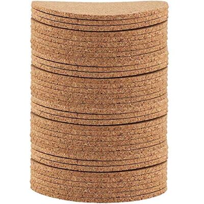Zerodis Lot De 50 Sous-Verres En Liège Naturel Pour Boisson, Thé, Café, Décoration De Table De Mariage Zerodis Lot De 50 Sous-Verres En Liège Naturel Pour Boisson, Thé, Café, Décoration De Table De Mariage