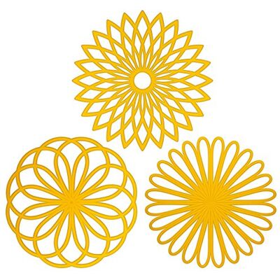 ME.FAN Dessous de plat en silicone – Tapis de dessous de plat – Tapis de cuisine pour théière, dessous de plat isolé, flexible, durable, antidérapant, 3 lot de 3, jaune, diamètre : 20 cm ME.FAN Dessous de plat en silicone – Tapis de dessous de plat – Tapis de cuisine pour théière, dessous de plat isolé, flexible, durable, antidérapant, 3 lot de 3, jaune, diamètre : 20 cm