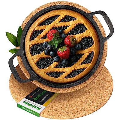 Kork-Deko Dessous de plat rond à carré en liège pour casseroles, poêles, verres et bols, résistant à la chaleur et antidérapant, 25 cm, rond Kork-Deko Dessous de plat rond à carré en liège pour casseroles, poêles, verres et bols, résistant à la chaleur et antidérapant, 25 cm, rond