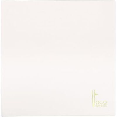 Garcia de Pou Lot de 50 serviettes « Eco-Bamboo » 70 G/M2 45 x 45 cm Blanc bambou Garcia de Pou Lot de 50 serviettes « Eco-Bamboo » 70 G/M2 45 x 45 cm Blanc bambou