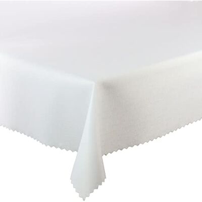 Euromat Nappe résistante aux taches, effet lotus, blanc, 130 x 200 cm Euromat Nappe résistante aux taches, effet lotus, blanc, 130 x 200 cm