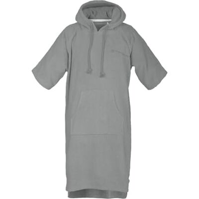 TOM TAILOR Poncho de surf pour homme et femme, taille S-M 100% coton/éponge, avec capuche, poche ventrale et logo brodé, gris moody TOM TAILOR Poncho de surf pour homme et femme, taille S-M 100% coton/éponge, avec capuche, poche ventrale et logo brodé, gris moody