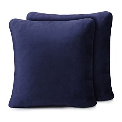 Amago Taie d'Oreiller, Sensation Cachemire (Lot de 2), 50 x 50 cm Bleu Marine Amago Taie d'Oreiller, Sensation Cachemire (Lot de 2), 50 x 50 cm Bleu Marine