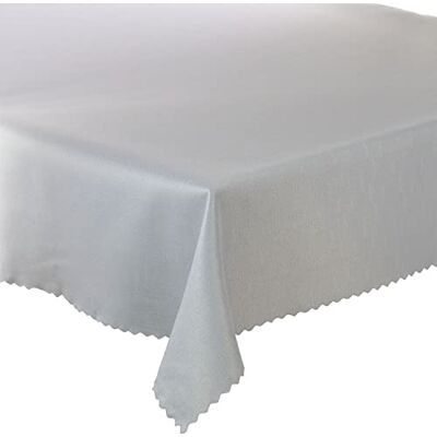 Euromat Nappe résistante aux taches, choix de couleurs et de tailles, nappes lavables effet lotus (gris clair, 160 x 240 cm) Euromat Nappe résistante aux taches, choix de couleurs et de tailles, nappes lavables effet lotus (gris clair, 160 x 240 cm)